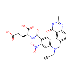 C#CCN(Cc1ccc2nc(C)[nH]c(=O)c2c1)c1ccc(C(=O)N[C@@H](CCC(=O)O)C(=O)O)c([N+](=O)[O-])c1 ZINC000026825592