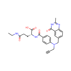 C#CCN(Cc1ccc2nc(C)[nH]c(=O)c2c1)c1ccc(C(=O)N[C@H](CCC(=O)NCC)C(=O)O)cc1 ZINC000026978010