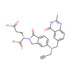 C#CCN(Cc1ccc2nc(C)[nH]c(=O)c2c1)c1ccc2c(c1)CN([C@@H](CCC(=O)O)C(=O)O)C2=O ZINC000013822844