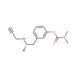 C#CCN[C@@H](C)Cc1cccc(OC(=O)N(C)C)c1 ZINC000013492333