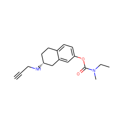 C#CCN[C@@H]1CCc2ccc(OC(=O)N(C)CC)cc2C1 ZINC000013492304