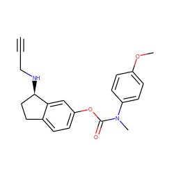 C#CCN[C@@H]1CCc2ccc(OC(=O)N(C)c3ccc(OC)cc3)cc21 ZINC000013492246