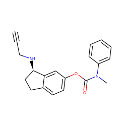 C#CCN[C@@H]1CCc2ccc(OC(=O)N(C)c3ccccc3)cc21 ZINC000013492260