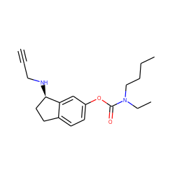 C#CCN[C@@H]1CCc2ccc(OC(=O)N(CC)CCCC)cc21 ZINC000013492254