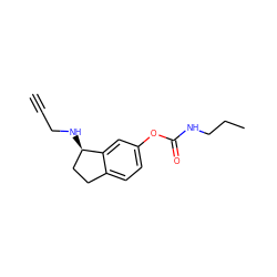 C#CCN[C@@H]1CCc2ccc(OC(=O)NCCC)cc21 ZINC000013492250