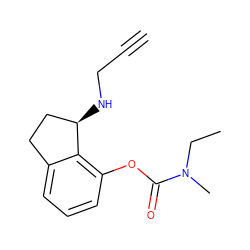 C#CCN[C@@H]1CCc2cccc(OC(=O)N(C)CC)c21 ZINC000013492272