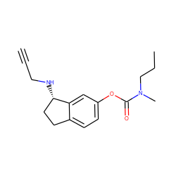 C#CCN[C@H]1CCc2ccc(OC(=O)N(C)CCC)cc21 ZINC000013492241