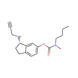 C#CCN[C@H]1CCc2ccc(OC(=O)N(C)CCCC)cc21 ZINC000014947425