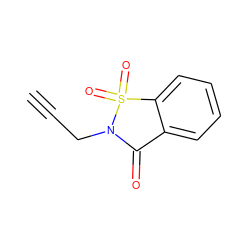 C#CCN1C(=O)c2ccccc2S1(=O)=O ZINC000000039977