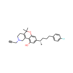 C#CCN1CCC2=C(C1)c1c(O)cc([C@@H](C)CCCc3ccc(F)cc3)cc1OC2(C)C ZINC000013455612