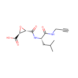 C#CCNC(=O)[C@H](CC(C)C)NC(=O)[C@H]1O[C@@H]1C(=O)O ZINC000147260255