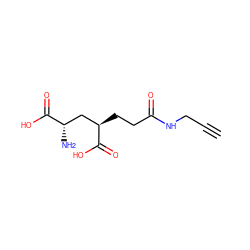 C#CCNC(=O)CC[C@H](C[C@H](N)C(=O)O)C(=O)O ZINC000095595817