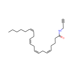 C#CCNC(=O)CCC/C=C\C/C=C\C/C=C\C/C=C\CCCCC ZINC000013782508