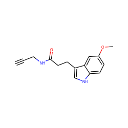 C#CCNC(=O)CCc1c[nH]c2ccc(OC)cc12 ZINC000218688708