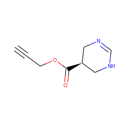 C#CCOC(=O)[C@H]1CN=CNC1 ZINC000001535055