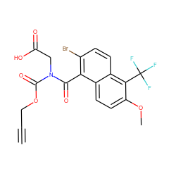 C#CCOC(=O)N(CC(=O)O)C(=O)c1c(Br)ccc2c(C(F)(F)F)c(OC)ccc12 ZINC000028363538