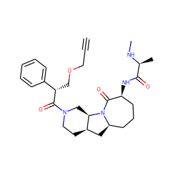 C#CCOC[C@H](C(=O)N1CC[C@@H]2C[C@@H]3CCC[C@H](NC(=O)[C@H](C)NC)C(=O)N3[C@@H]2C1)c1ccccc1 ZINC000169307841