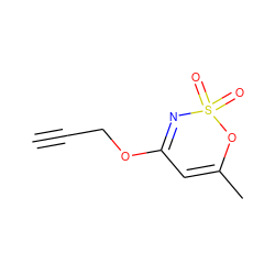 C#CCOC1=NS(=O)(=O)OC(C)=C1 ZINC000299832071