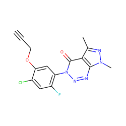 C#CCOc1cc(-n2nnc3c(c(C)nn3C)c2=O)c(F)cc1Cl ZINC000098082346