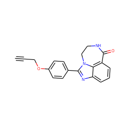 C#CCOc1ccc(-c2nc3cccc4c3n2CCNC4=O)cc1 ZINC000103270633