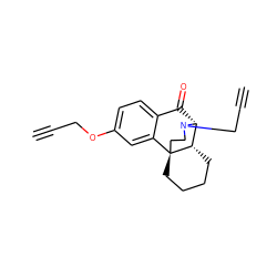 C#CCOc1ccc2c(c1)[C@@]13CCCC[C@H]1[C@@H](C2=O)N(CC#C)CC3 ZINC000013532259