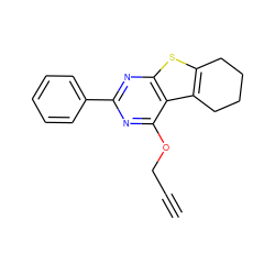 C#CCOc1nc(-c2ccccc2)nc2sc3c(c12)CCCC3 ZINC000049048386