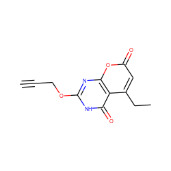 C#CCOc1nc2oc(=O)cc(CC)c2c(=O)[nH]1 ZINC000073224801