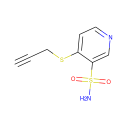 C#CCSc1ccncc1S(N)(=O)=O ZINC000049808294