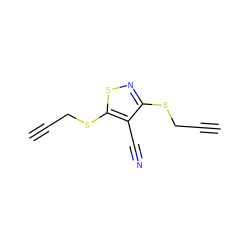 C#CCSc1nsc(SCC#C)c1C#N ZINC000002163375