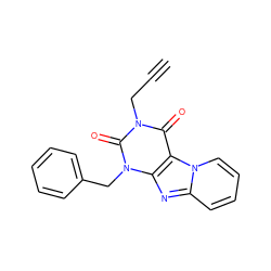 C#CCn1c(=O)c2c(nc3ccccn32)n(Cc2ccccc2)c1=O ZINC000013475107