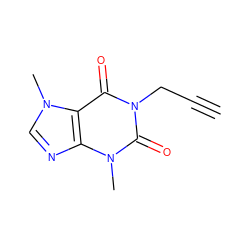 C#CCn1c(=O)c2c(ncn2C)n(C)c1=O ZINC000001764195