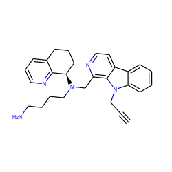 C#CCn1c2ccccc2c2ccnc(CN(CCCCN)[C@@H]3CCCc4cccnc43)c21 ZINC000149486899