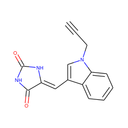 C#CCn1cc(/C=C2\NC(=O)NC2=O)c2ccccc21 ZINC000002992929