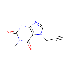 C#CCn1cnc2[nH]c(=O)n(C)c(=O)c21 ZINC000013833541