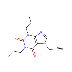 C#CCn1cnc2c1c(=O)n(CCC)c(=O)n2CCC ZINC000028758039