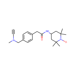 C#CN(C)Cc1ccc(CC(=O)NC2CC(C)(C)N([O])C(C)(C)C2)cc1 ZINC000473110897