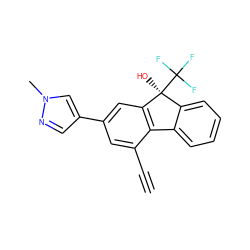 C#Cc1cc(-c2cnn(C)c2)cc2c1-c1ccccc1[C@]2(O)C(F)(F)F ZINC000143277732