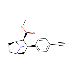 C#Cc1ccc([C@H]2C[C@H]3CC[C@@H]([C@H]2C(=O)OC)N3C)cc1 ZINC000027330034