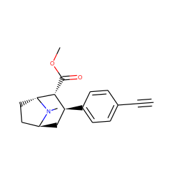 C#Cc1ccc([C@H]2C[C@H]3CC[C@H]([C@@H]2C(=O)OC)N3C)cc1 ZINC000100921391