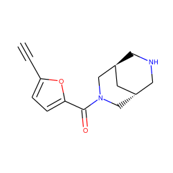 C#Cc1ccc(C(=O)N2C[C@H]3CNC[C@@H](C3)C2)o1 ZINC000169711282