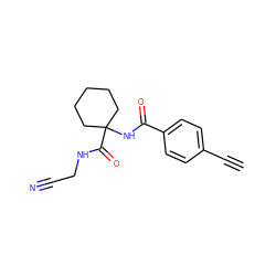 C#Cc1ccc(C(=O)NC2(C(=O)NCC#N)CCCCC2)cc1 ZINC000013676326