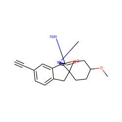 C#Cc1ccc2c(c1)[C@]1(N=C(N)N(C)C1=O)C1(CCC(OC)CC1)C2 ZINC000201258536