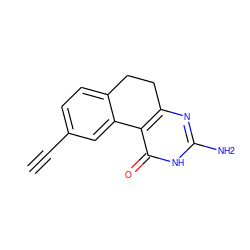 C#Cc1ccc2c(c1)-c1c(nc(N)[nH]c1=O)CC2 ZINC000013832442