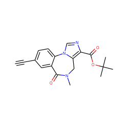 C#Cc1ccc2c(c1)C(=O)N(C)Cc1c(C(=O)OC(C)(C)C)ncn1-2 ZINC000000006309