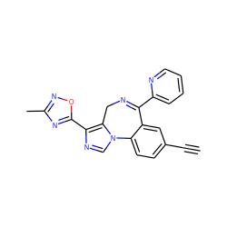 C#Cc1ccc2c(c1)C(c1ccccn1)=NCc1c(-c3nc(C)no3)ncn1-2 ZINC001772626123