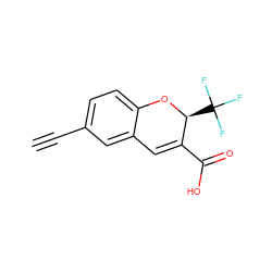 C#Cc1ccc2c(c1)C=C(C(=O)O)[C@H](C(F)(F)F)O2 ZINC000064549845