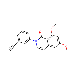 C#Cc1cccc(-n2ccc3cc(OC)cc(OC)c3c2=O)c1 ZINC000096938014