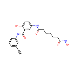 C#Cc1cccc(NC(=O)c2cc(NC(=O)CCCCCC(=O)NO)ccc2O)c1 ZINC000084670577