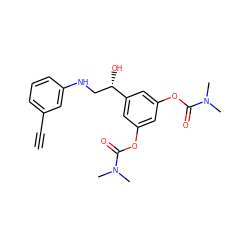 C#Cc1cccc(NC[C@H](O)c2cc(OC(=O)N(C)C)cc(OC(=O)N(C)C)c2)c1 ZINC001772651010