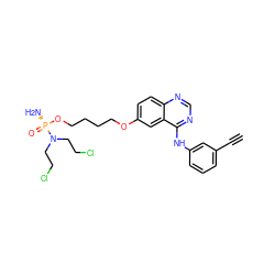 C#Cc1cccc(Nc2ncnc3ccc(OCCCCO[P@](N)(=O)N(CCCl)CCCl)cc23)c1 ZINC001772578425